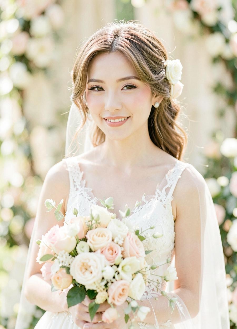 Acconciatura sposa romantica